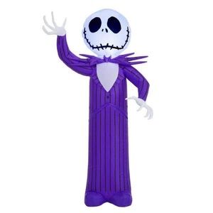 3.5 ft Jack Skellington in Purple Suit Halloween Inflatable- NIB
